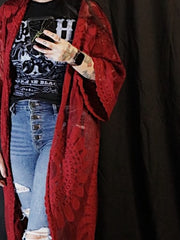 Load image into Gallery viewer, Lace Embroidered Kimono - Lisa Lassi