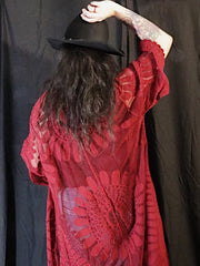 Load image into Gallery viewer, Lace Embroidered Kimono - Lisa Lassi