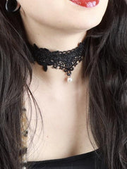 Load image into Gallery viewer, Black Lace Choker - Lisa Lassi