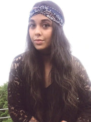 Load image into Gallery viewer, Blue Retro Twist Headband