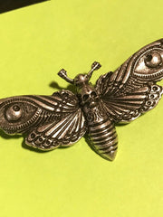 Load image into Gallery viewer, Death's Head Hawk Moth Metal Brooch 3
