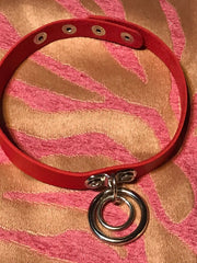 Load image into Gallery viewer, Double Ring Choker - Red - Lisa Lassi