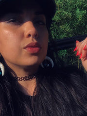 Load image into Gallery viewer, Faux Crescent Bone Earrings