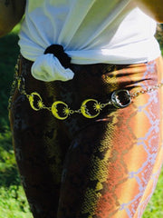 Load image into Gallery viewer, Gold Moon and Stars Link Belt