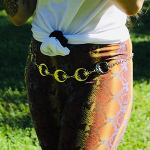 Gold Moon and Stars Link Belt