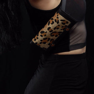 Leopard Print Snap Pouch With Belt - Lisa Lassi