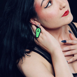 Neon Coffin Earrings - Lisa Lassi