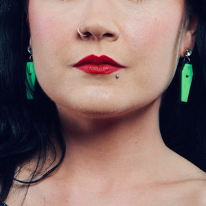 Neon Coffin Earrings - Lisa Lassi