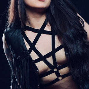 Pentagram Strappy Caged harness Bra - Lisa Lassi