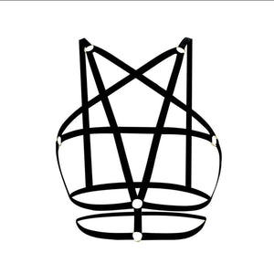 Pentagram Strappy Caged harness Bra - Lisa Lassi
