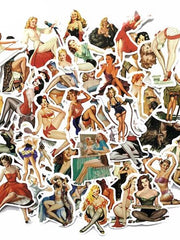 Load image into Gallery viewer, Pinup Girls Sticker Lot - Lisa Lassi