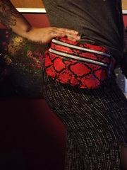 Load image into Gallery viewer, Red Snake Print GoGo Fanny Pack - Lisa Lassi