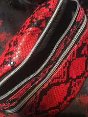 Load image into Gallery viewer, Red Snake Print GoGo Fanny Pack - Lisa Lassi
