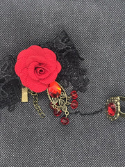 Load image into Gallery viewer, Rose And Lace Bracelet Ring Combo - Lisa Lassi