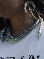 Load image into Gallery viewer, Silver Snake Necklace