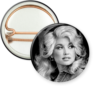 Dolly black and white 1" Pin - Lisa Lassi