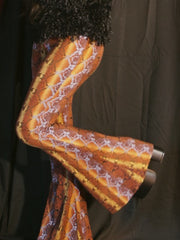 Load image into Gallery viewer, Multicolor Snake Print Flare Pants