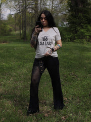 Load image into Gallery viewer, Sheer Black Mesh Flares