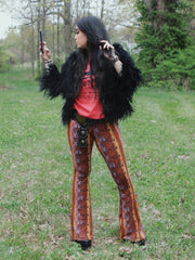 Load image into Gallery viewer, Multicolor Snake Print Flare Pants