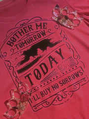 Load image into Gallery viewer, Bother Me Tomorrow CCR red tee