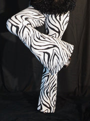 Load image into Gallery viewer, Zebra Print Flare Pants