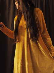 Load image into Gallery viewer, Mustard Velvet GoGo Dress