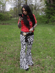 Load image into Gallery viewer, Zebra Print Flare Pants