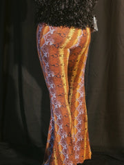 Load image into Gallery viewer, Multicolor Snake Print Flare Pants