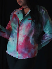 Load image into Gallery viewer, Tye-Dye Liquid Moto Jacket