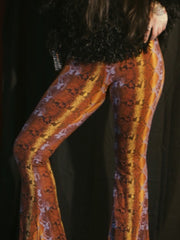 Load image into Gallery viewer, Multicolor Snake Print Flare Pants