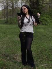 Load image into Gallery viewer, Sheer Black Mesh Flares