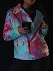 Load image into Gallery viewer, Tye-Dye Liquid Moto Jacket