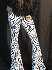 Load image into Gallery viewer, Zebra Print Flare Pants