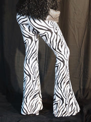 Load image into Gallery viewer, Zebra Print Flare Pants
