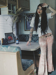 Load image into Gallery viewer, Peach Marble Flare Pants