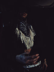 Load image into Gallery viewer, Bleached Bandana Wild Rag with Fringe - Lisa Lassi