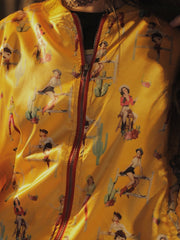 Load image into Gallery viewer, Pinup Cowgirl Bomber Jacket