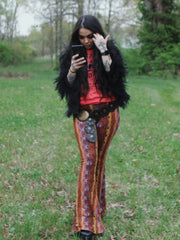 Load image into Gallery viewer, Multicolor Snake Print Flare Pants