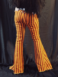 Rusty Stripes High Waist Bell Bottom Jeans - Lisa Lassi
