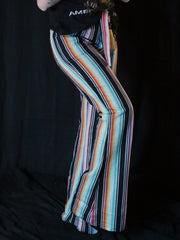 Load image into Gallery viewer, Striped Bell Bottom Jeans