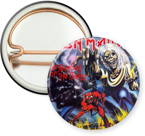 Iron Maiden Number of the Beast 1" Pin - Lisa Lassi