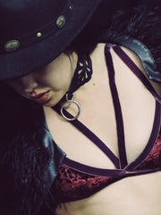 Load image into Gallery viewer, Wine Velvet Bralette - Lisa Lassi