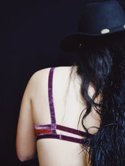 Load image into Gallery viewer, Wine Velvet Bralette - Lisa Lassi