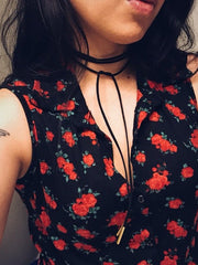 Load image into Gallery viewer, Leather Wrap Choker Necklace - Lisa Lassi