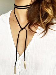 Load image into Gallery viewer, Leather Wrap Choker Necklace - Lisa Lassi