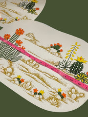 Load image into Gallery viewer, Vintage Desert Cactus Placemats Set of 2 – Southwestern Floral Vinyl Mats - Lisa Lassi