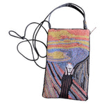 Load image into Gallery viewer, Vintage Beaded Edvard Munch The Scream Art Purse Bamboo Trading Co Bag
