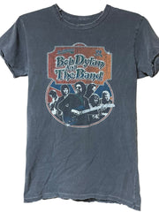 Load image into Gallery viewer, Bob Dylan and The Band Concert Graphic T-Shirt Charcoal Gray Unisex S