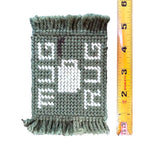 Load image into Gallery viewer, Vintage Handmade Plastic Canvas Mug Rugs Coasters Set Holder Olive Green
