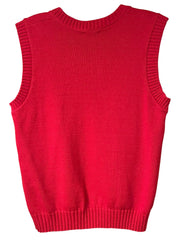 Load image into Gallery viewer, Vintage Red Knit Sweater Vest | Unisex Women’s Small Men’s XS | Made in USA